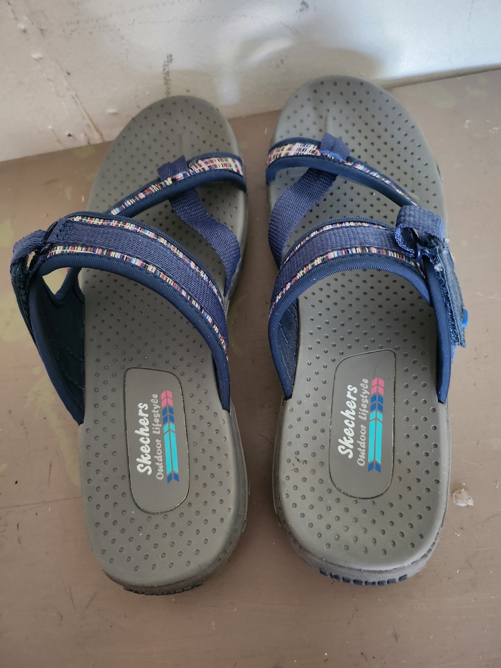 Skechers outdoor lifestyle blue and grey size 9